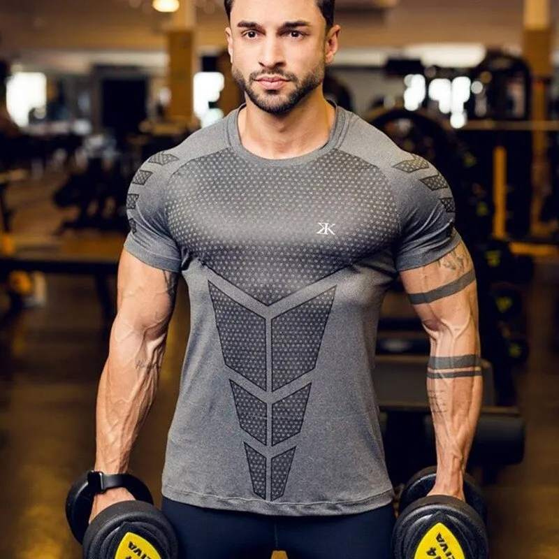 Men  Skinny Compression Quick dry  Fitness T-shirt