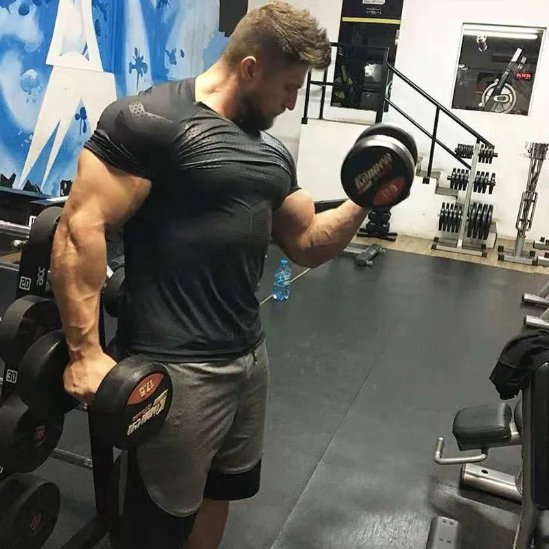 Men  Skinny Compression Quick dry  Fitness T-shirt