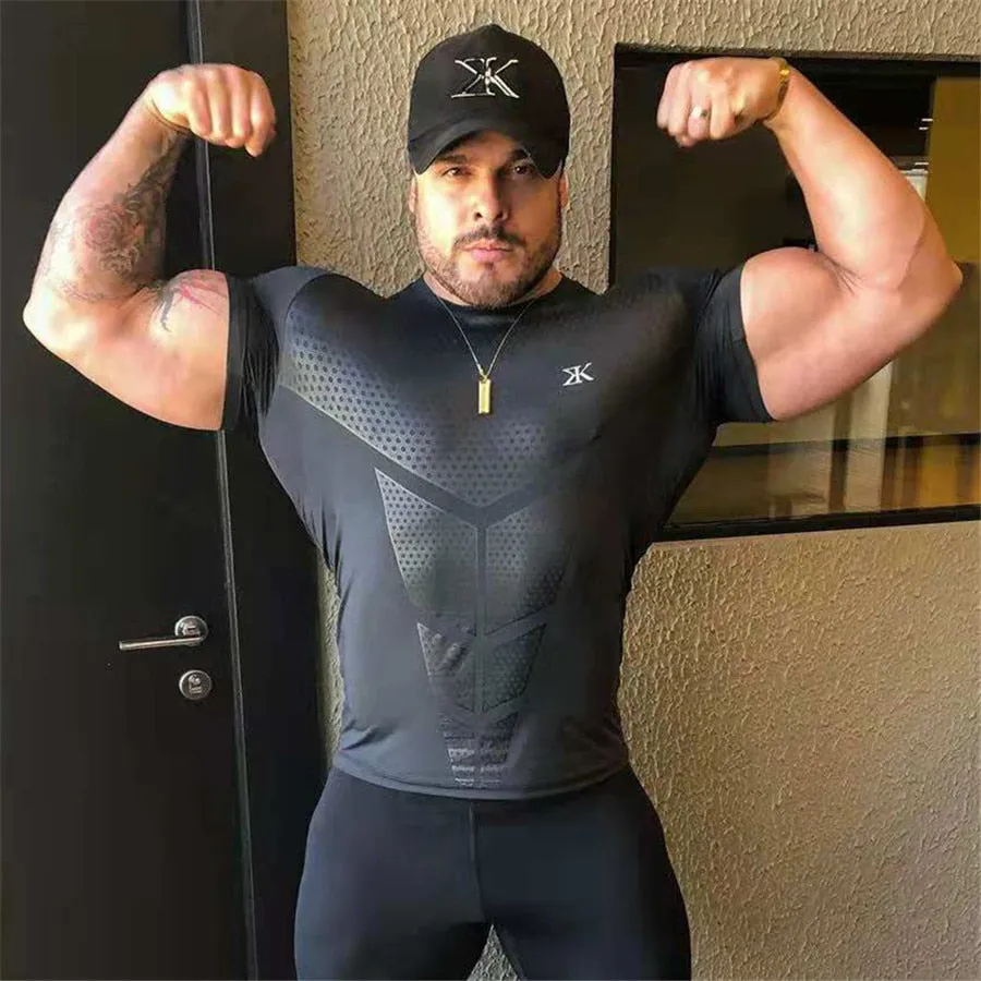 Men  Skinny Compression Quick dry  Fitness T-shirt