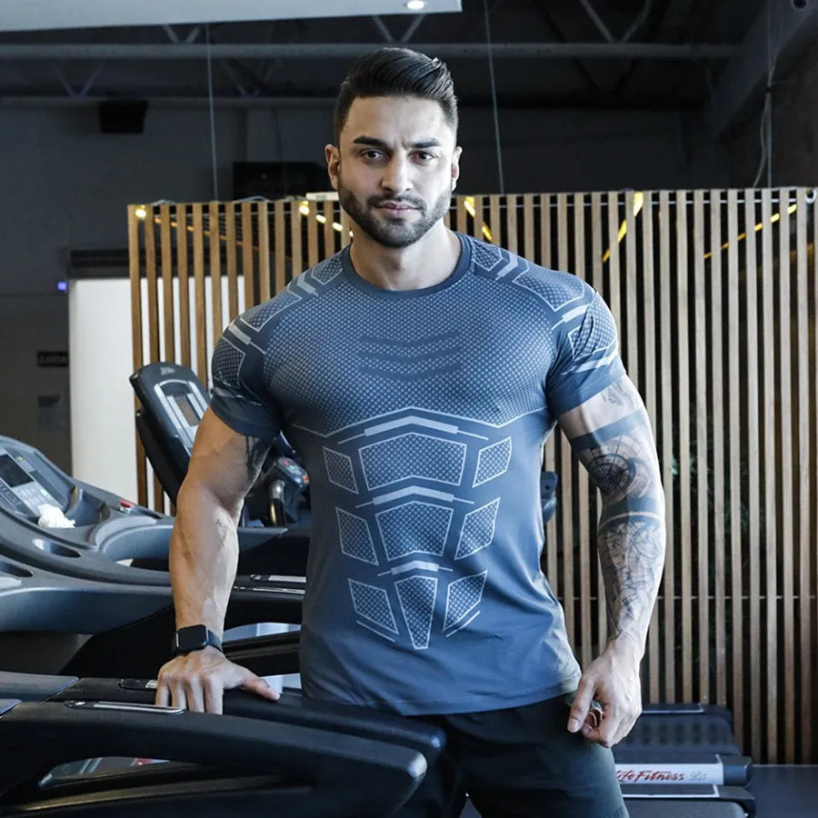 Men  Skinny Compression Quick dry  Fitness T-shirt