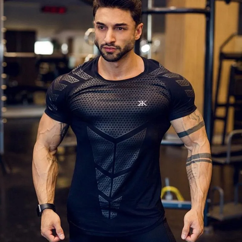 Men  Skinny Compression Quick dry  Fitness T-shirt