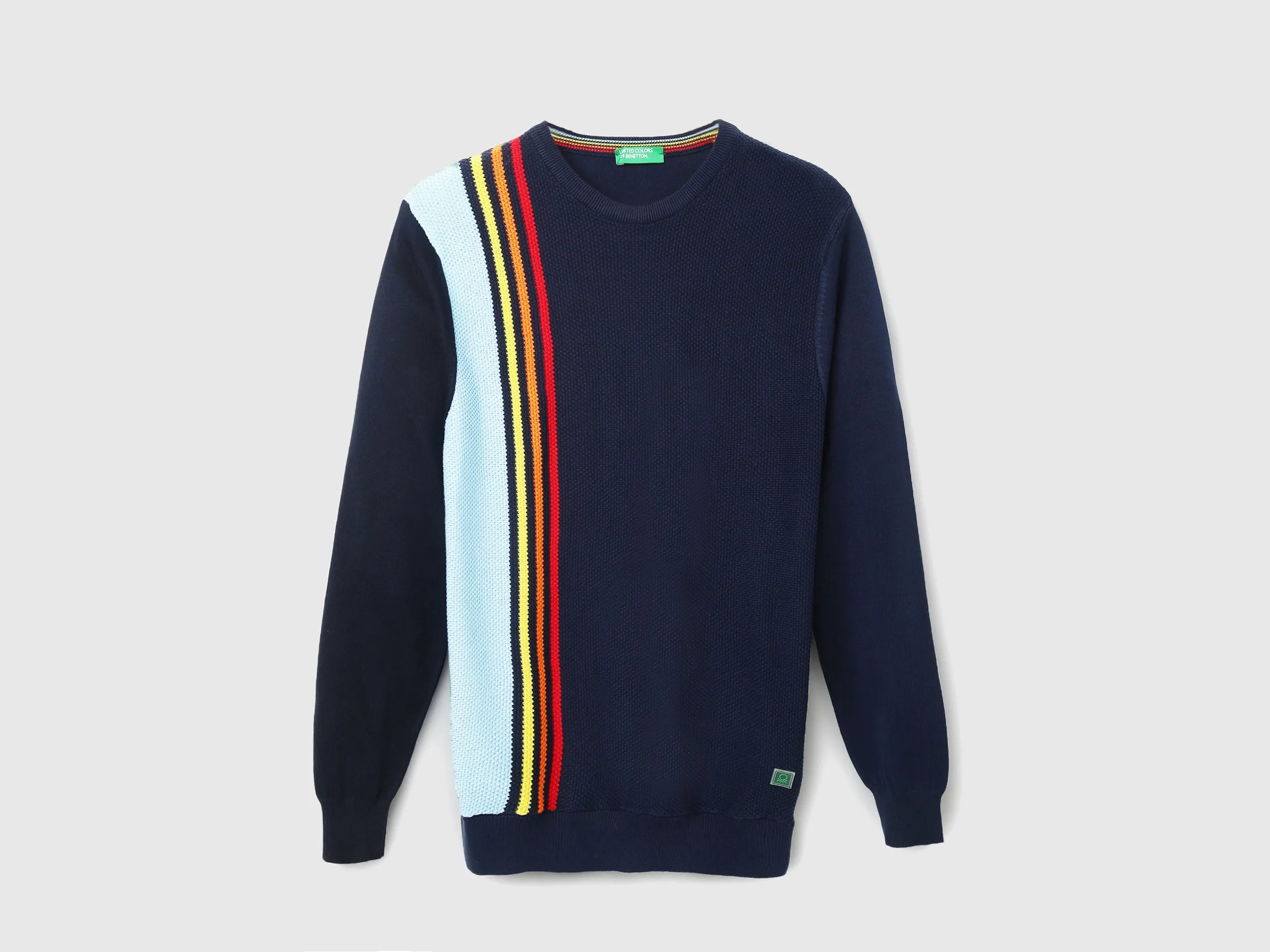 Men Striped Round Neck Sweater