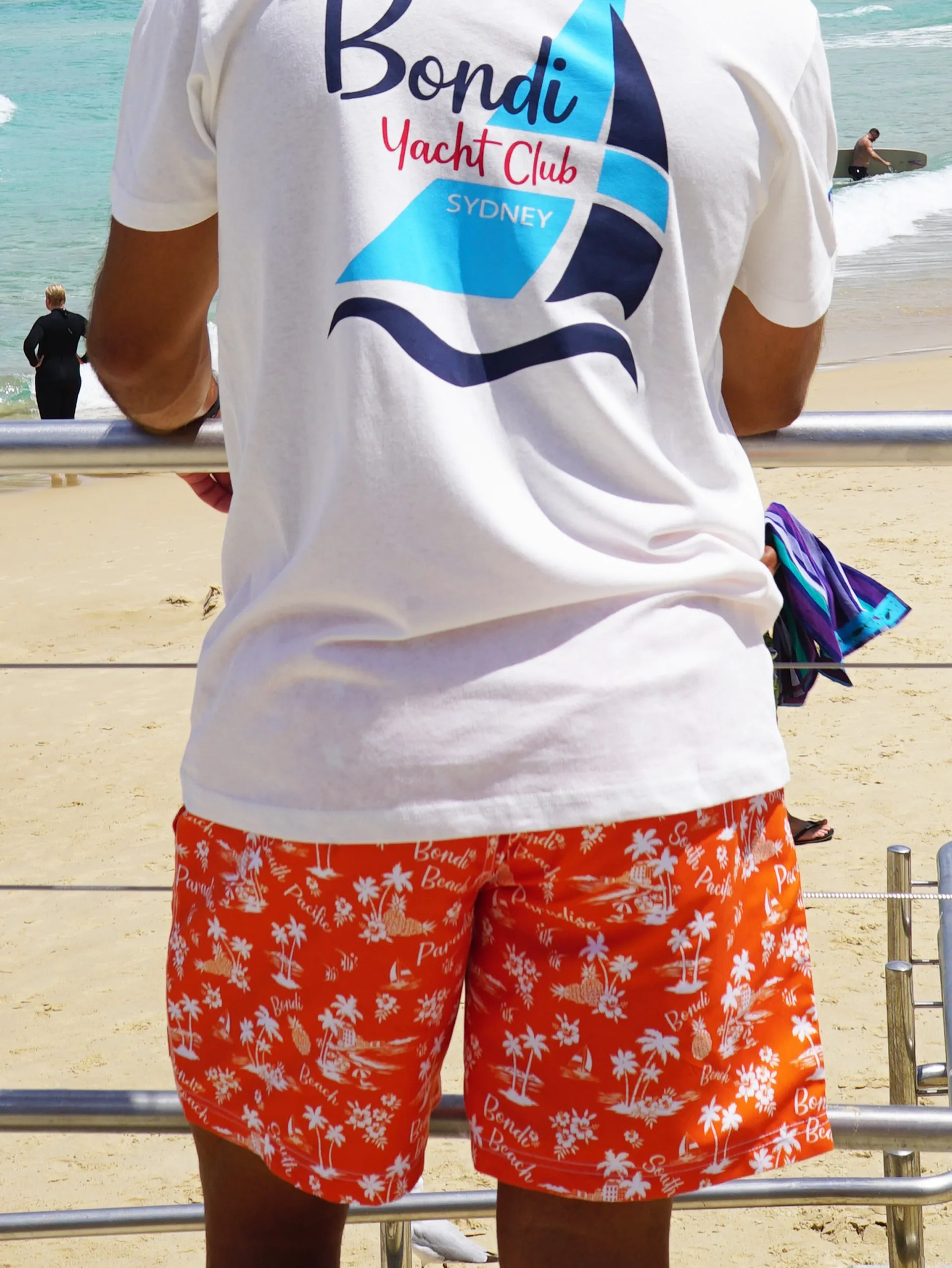 Men's Aloha Bondi Longboard Short (Orange Aloha)