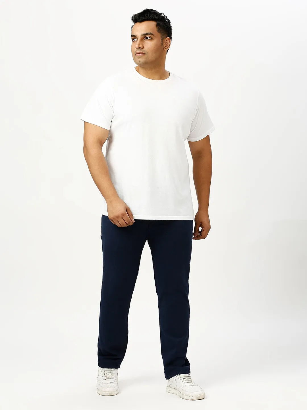 Men's Dark Blue Regular Fit Denim Jeans
