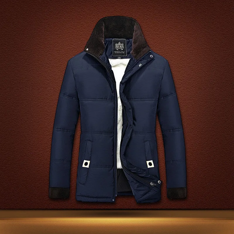 Mens High Jacket Men Thicken Waterproof Windproof Down Coat Jackets Plus Size Casual Outerwear Parka