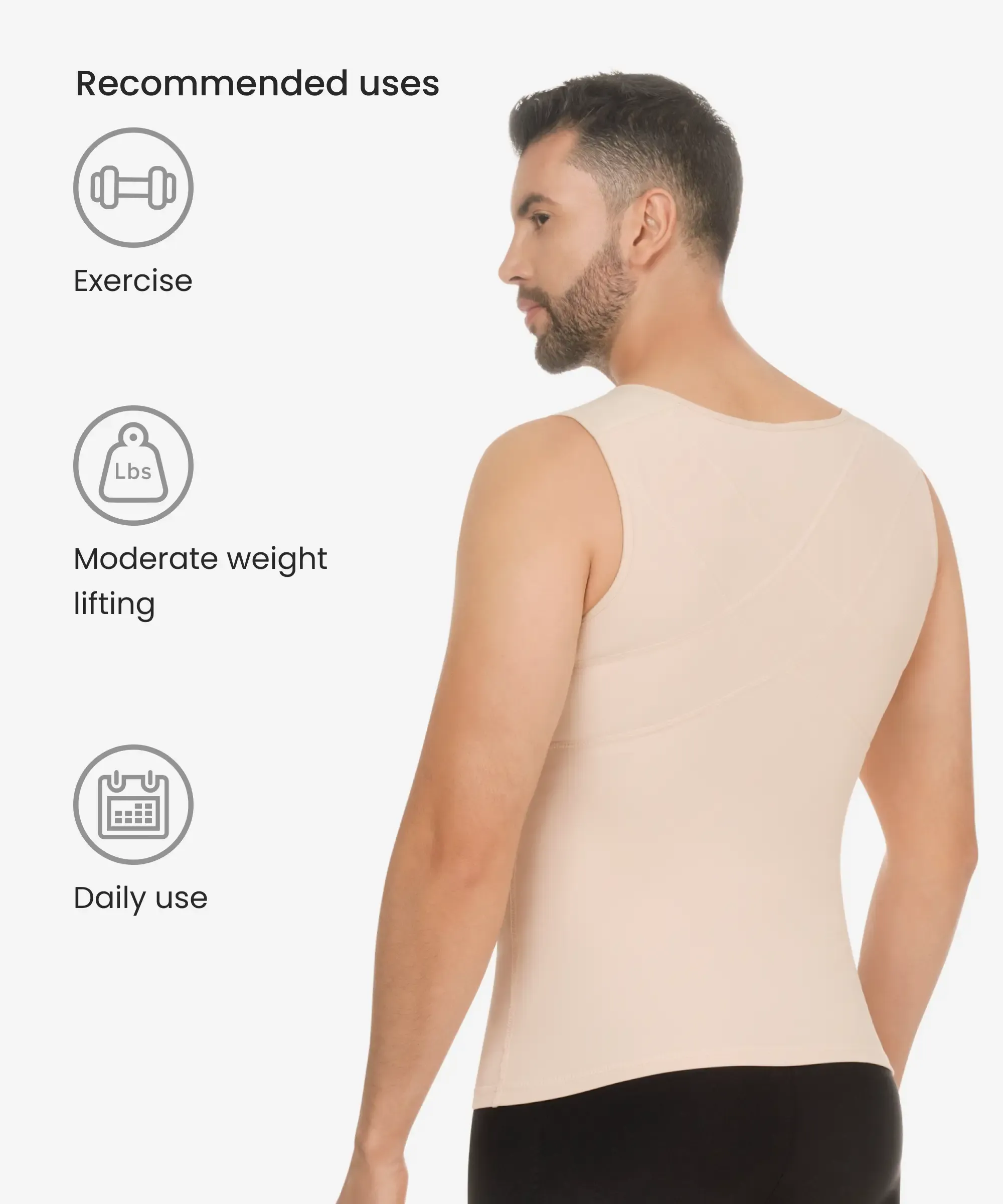 Men’s posture corrector thermal vest - Style 7005