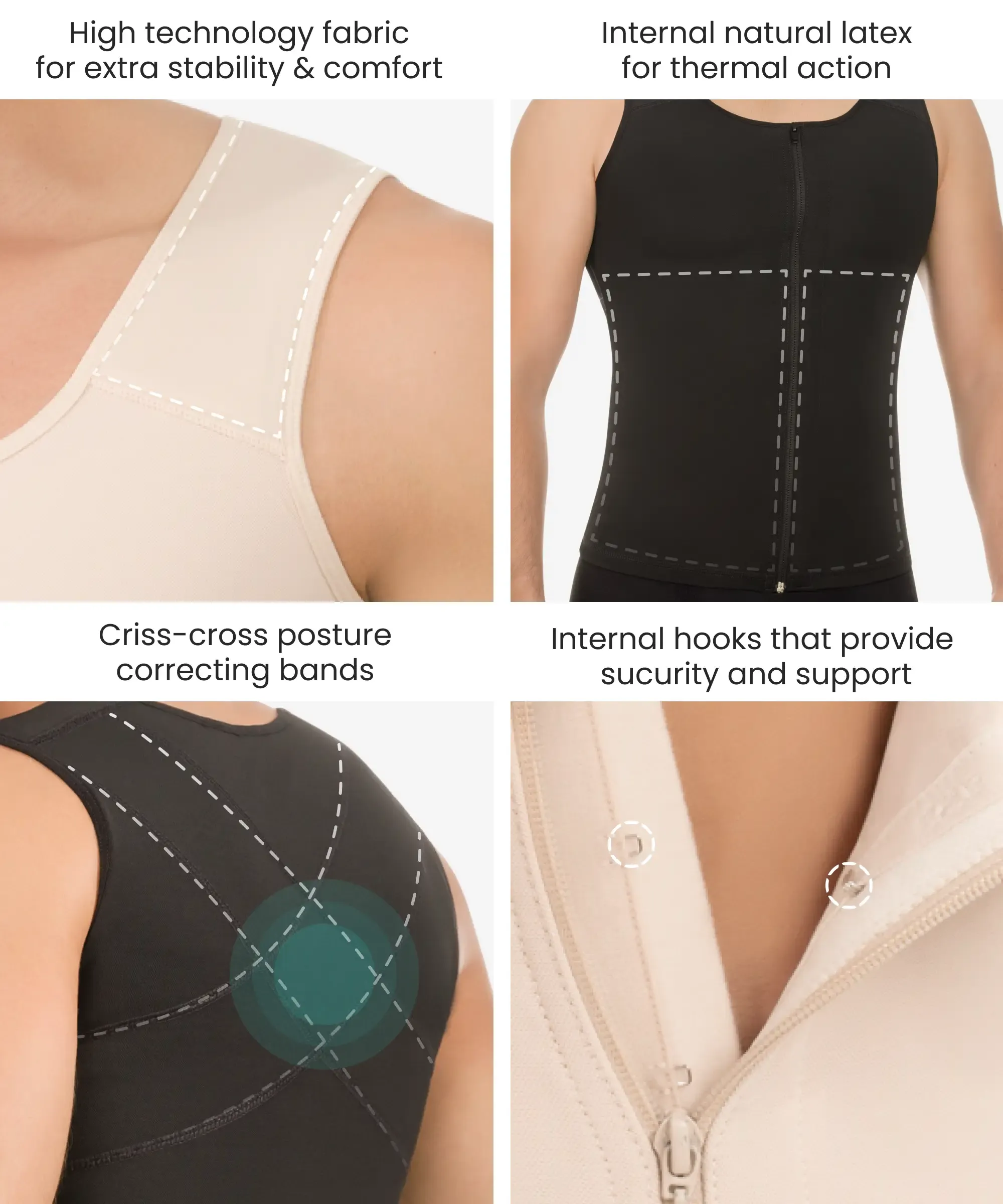 Men’s posture corrector thermal vest - Style 7005