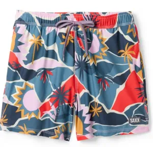 MEN'S SAXX OH BOUY 2N1 STRETCH SWIM VOLLEY 5" WITH LINER | BREAK OF DAWN / BLUE