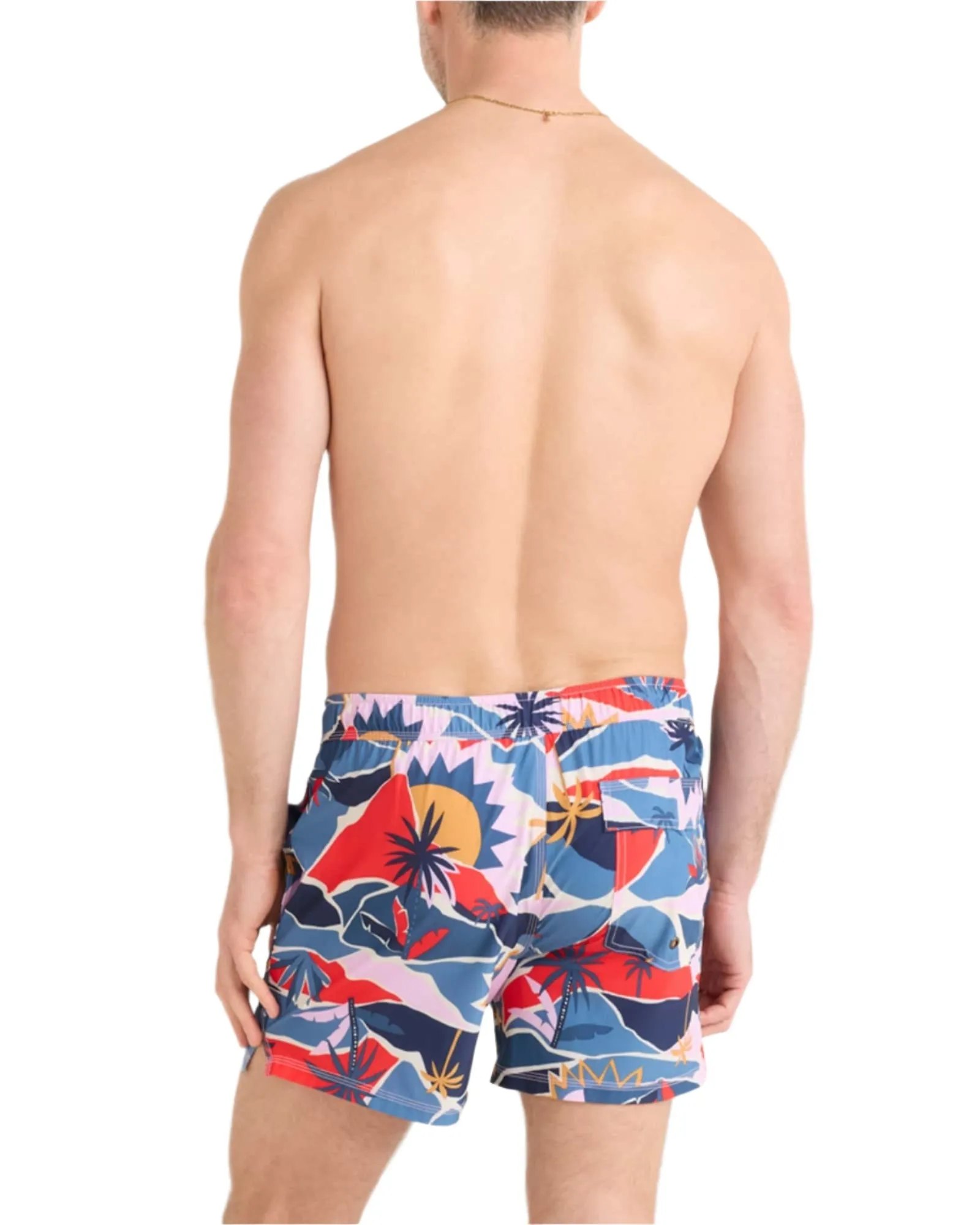 MEN'S SAXX OH BOUY 2N1 STRETCH SWIM VOLLEY 5" WITH LINER | BREAK OF DAWN / BLUE