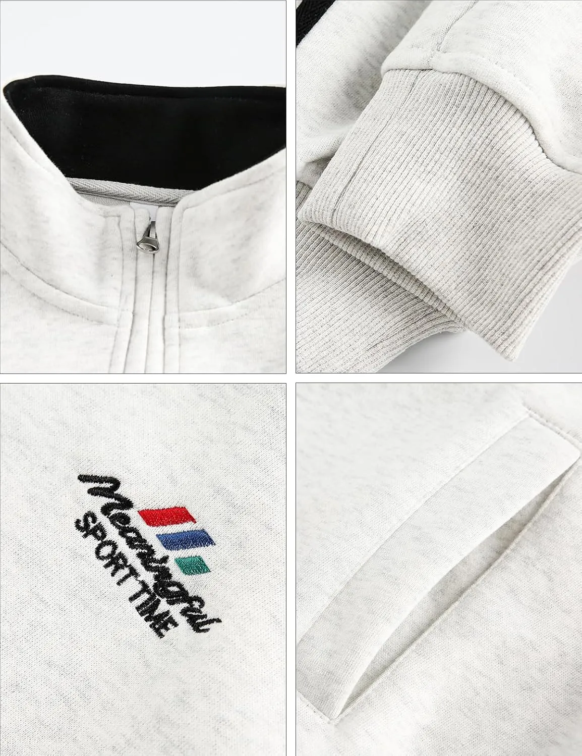 Men's Teen's Oversized Quarter Zip Hoodies Sweatshirt Striped Letter Graphic Polo Pullover Tops