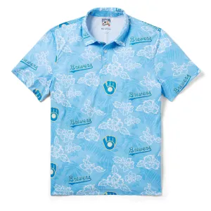 MILWAUKEE BREWERS COOPERSTOWN PERFORMANCE POLO