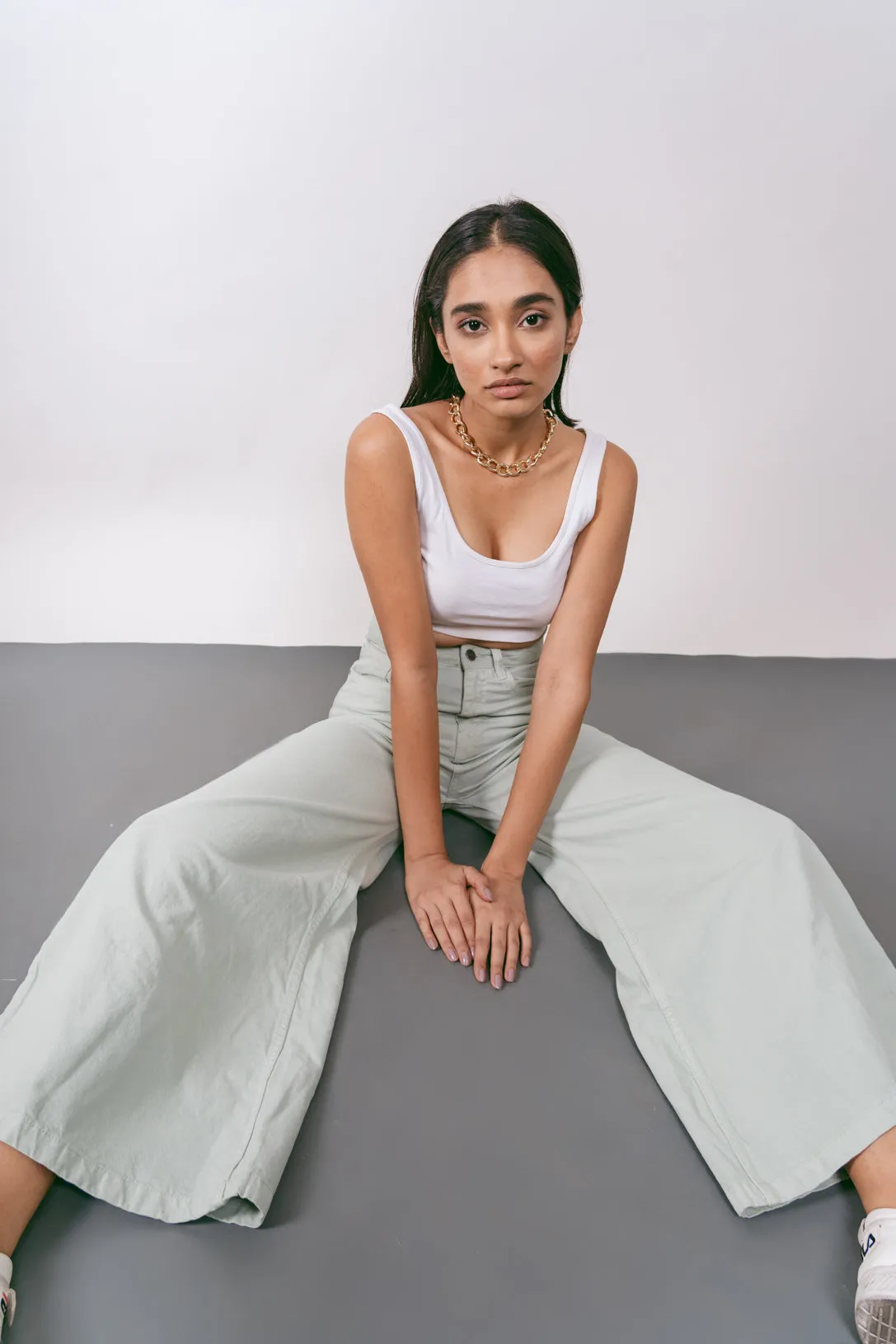 Mint Green Flare Jeans