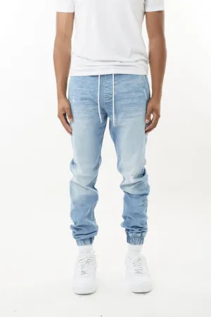 M.Society Denim Joggers in Light Indigo