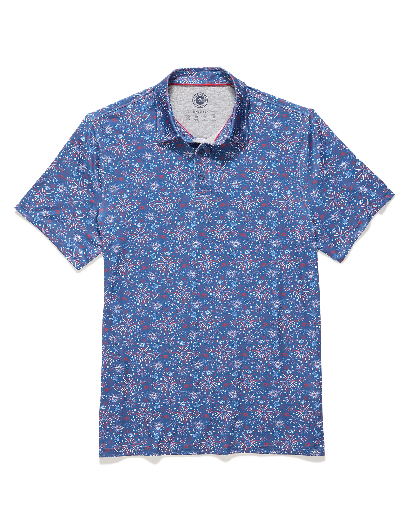 MVP FAIRHOPE FIREWORKS PRINT POLO