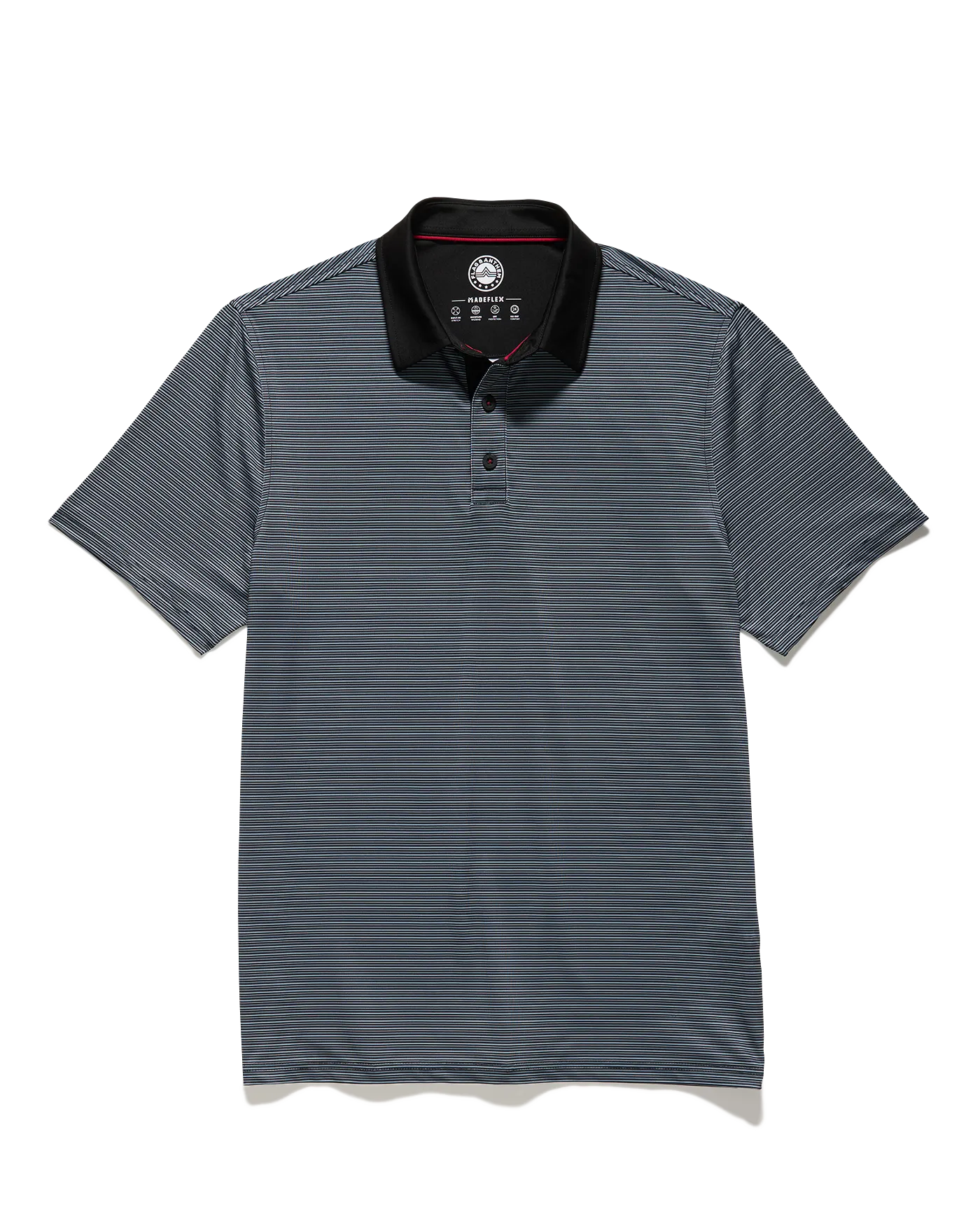 MVP KIAWAH CONTRAST COLLAR MINI STRIPE POLO