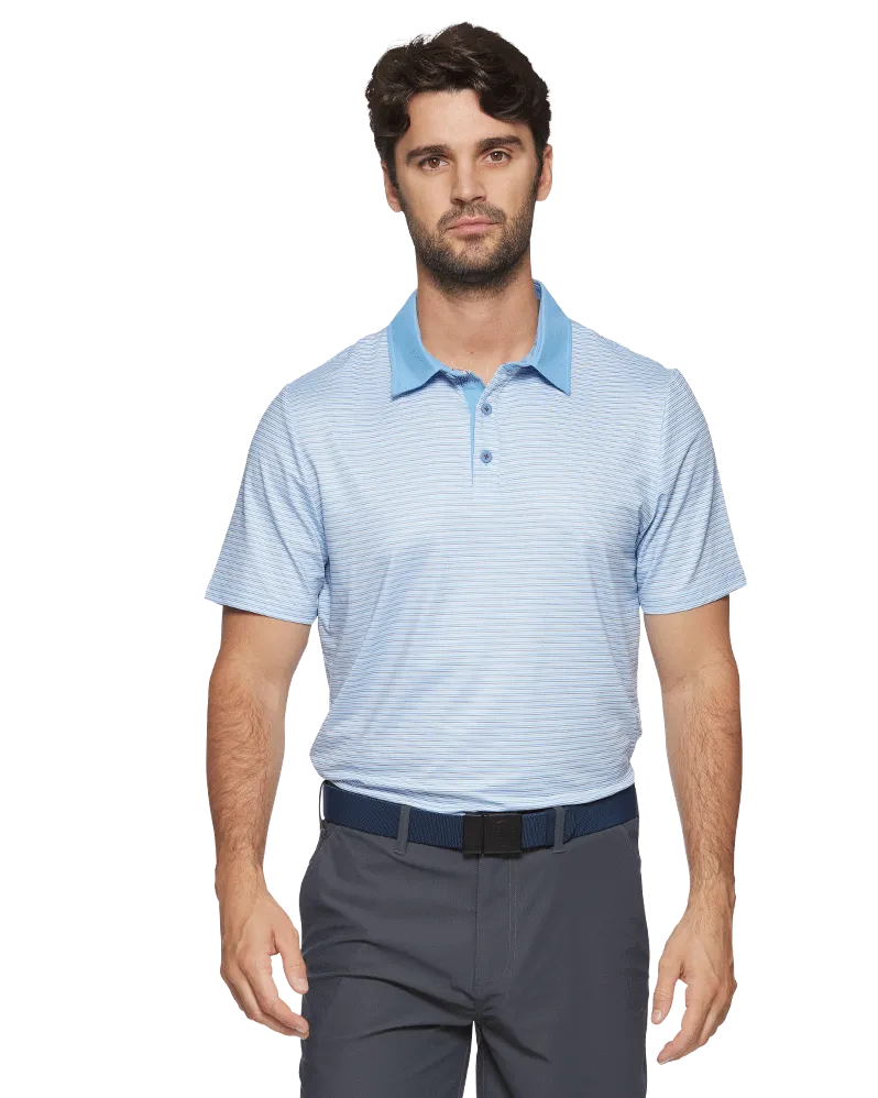 MVP KIAWAH CONTRAST COLLAR MINI STRIPE POLO
