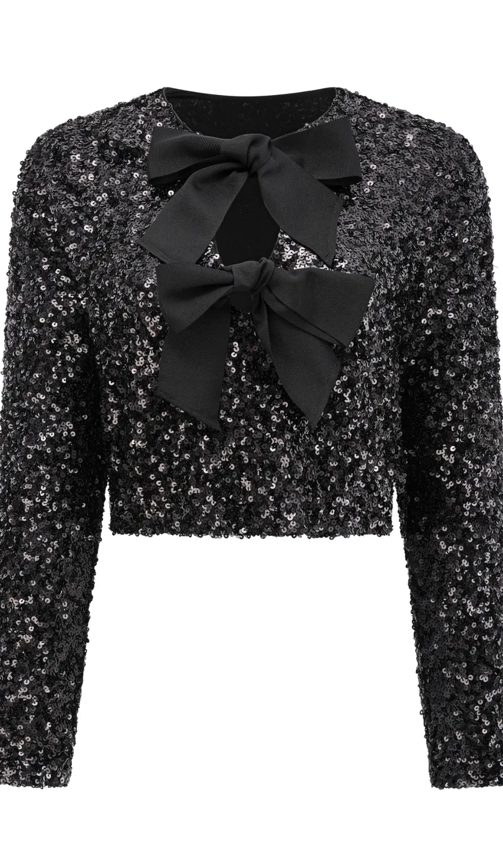 Nerissa tie-front sequinned jacket