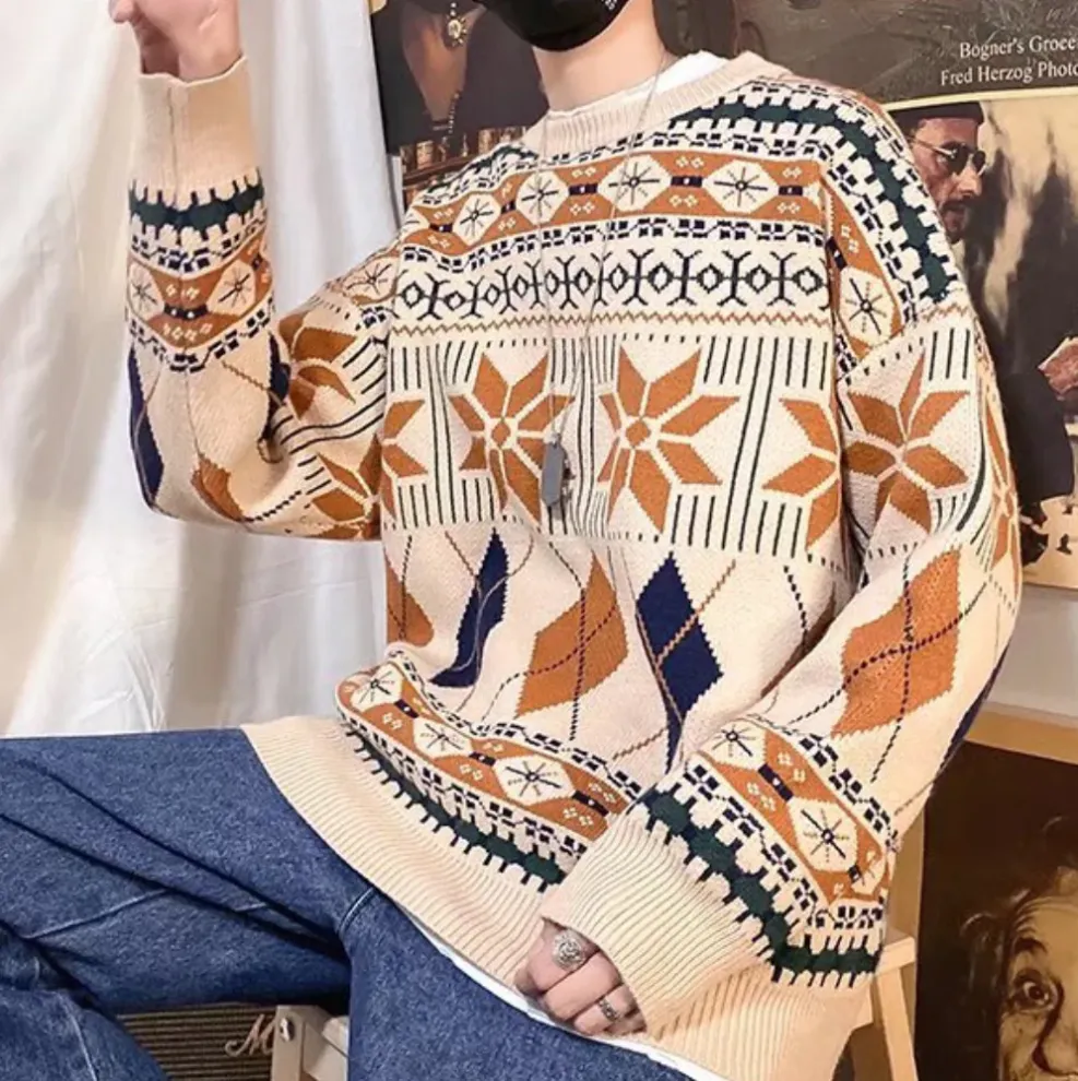 Nicusor - fashionable oversized knitted men's jumper