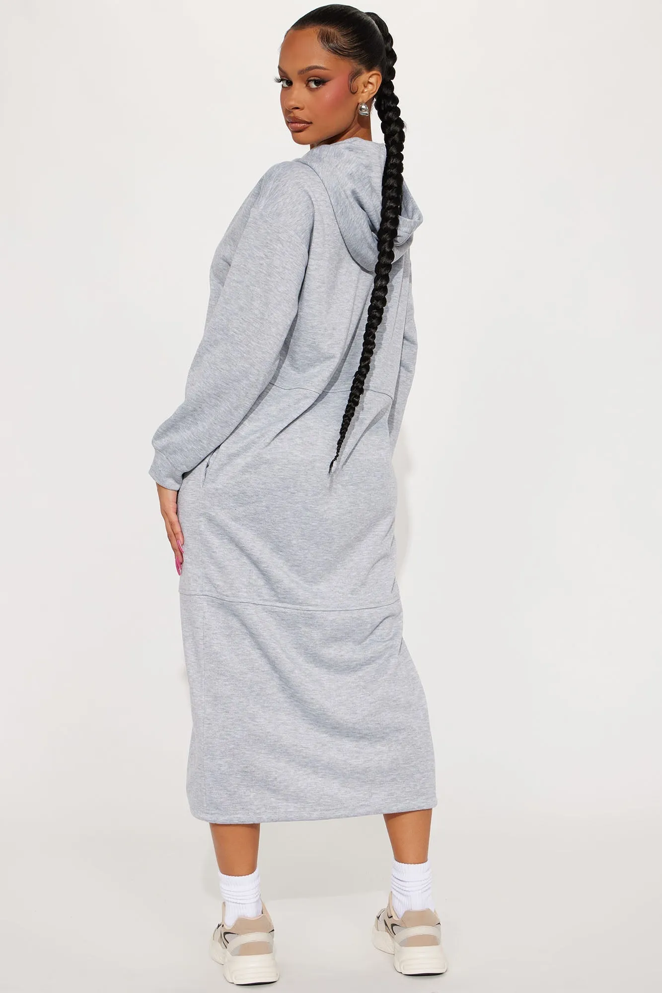 Nonstop Flights Oversized Jacket - Heather Grey