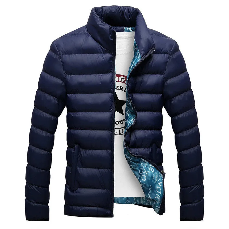 Normen Clothing est Men's Solid Parkas Winter Jacket Men Stand Collar Fashion Quality Padded For Men Overcoat