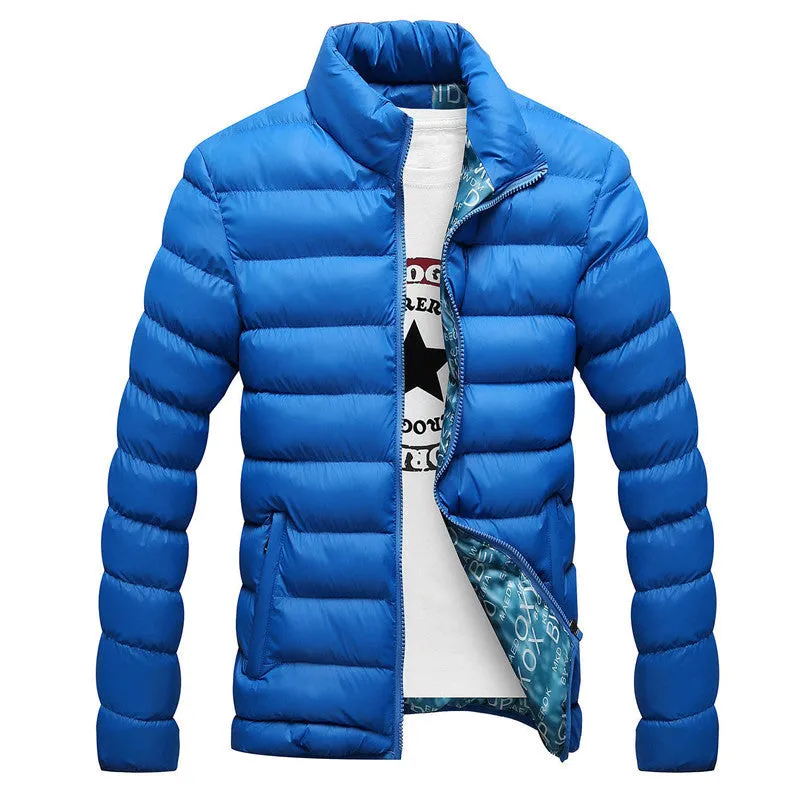 Normen Clothing est Men's Solid Parkas Winter Jacket Men Stand Collar Fashion Quality Padded For Men Overcoat