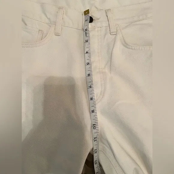 NWOT-Etica Stanton High-Rise Relaxed Cuff Jeans, size 30, cream color, NWOT