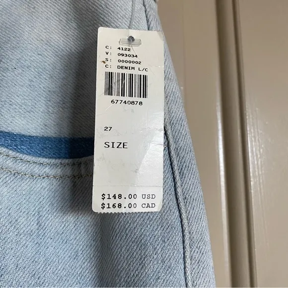 NWT Anthropologie Pilcro The Joey High-Rise Relaxed Jeans Light Denim 27