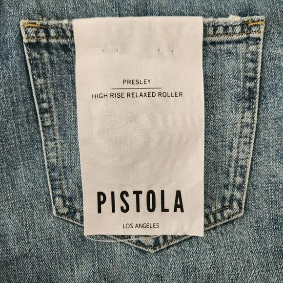 NWT Pistola Presley High Rise Relaxed Roller denim‎ Jeans Anthropologie