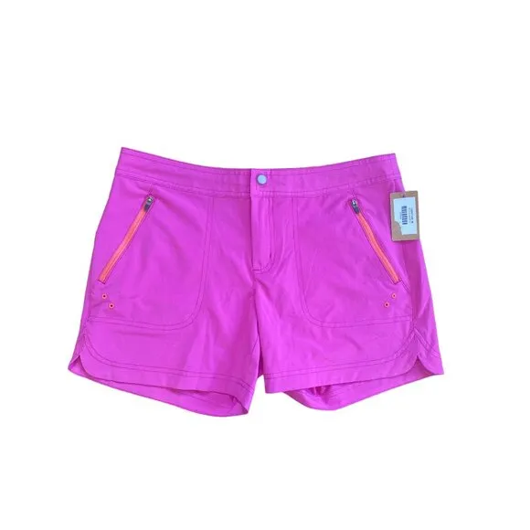 NWT Title Nine Rogue 5&quot; Shorts Women's 6 Hot Pink UPF 50 Quick Dry $65 HTF Color
