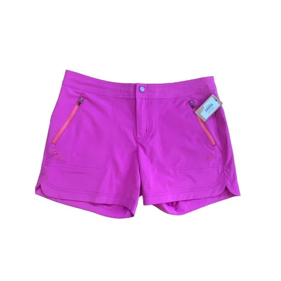 NWT Title Nine Rogue 5&quot; Shorts Women's 6 Hot Pink UPF 50 Quick Dry $65 HTF Color