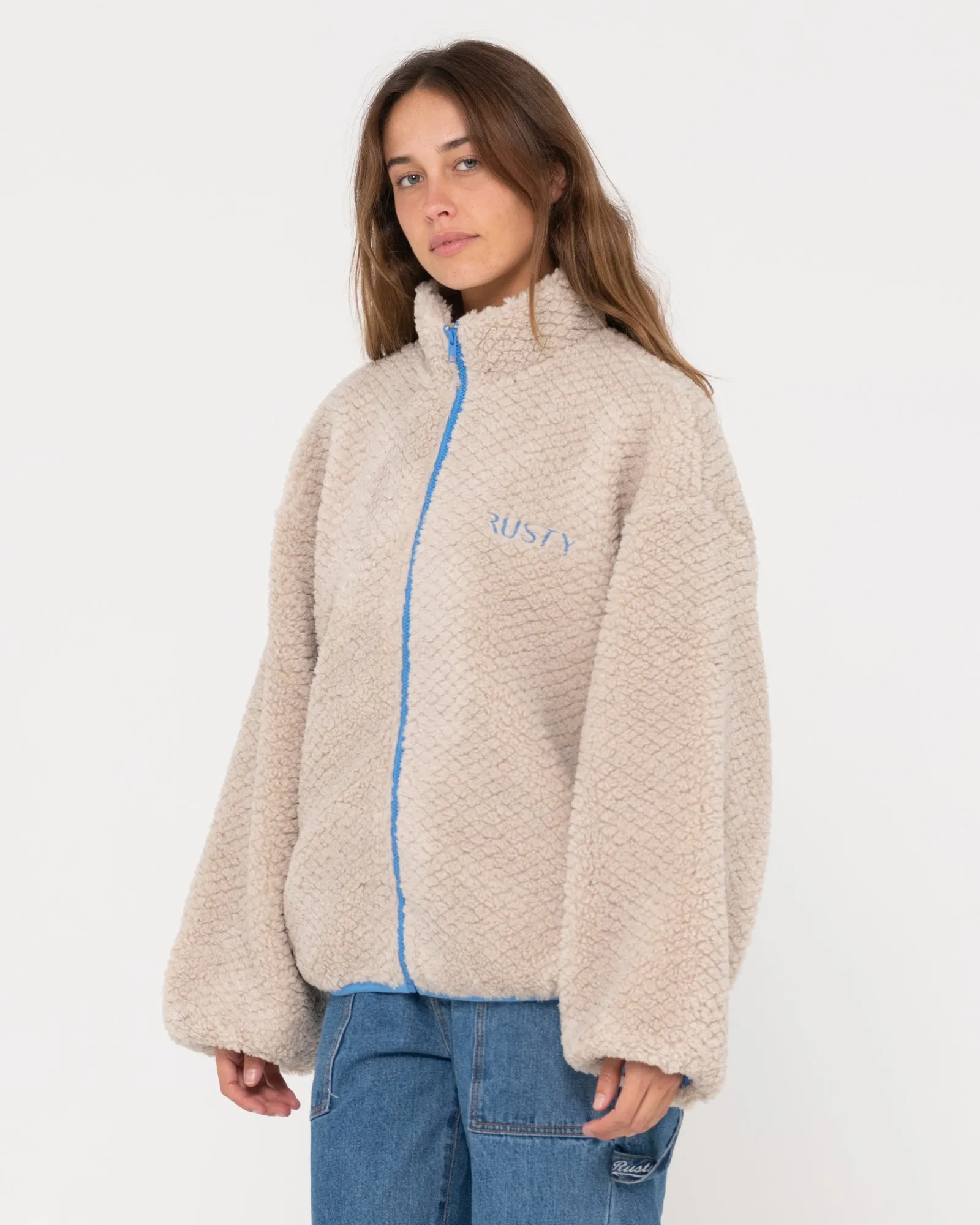 OLLIE SHERPA ZIP THROUGH FLEECE