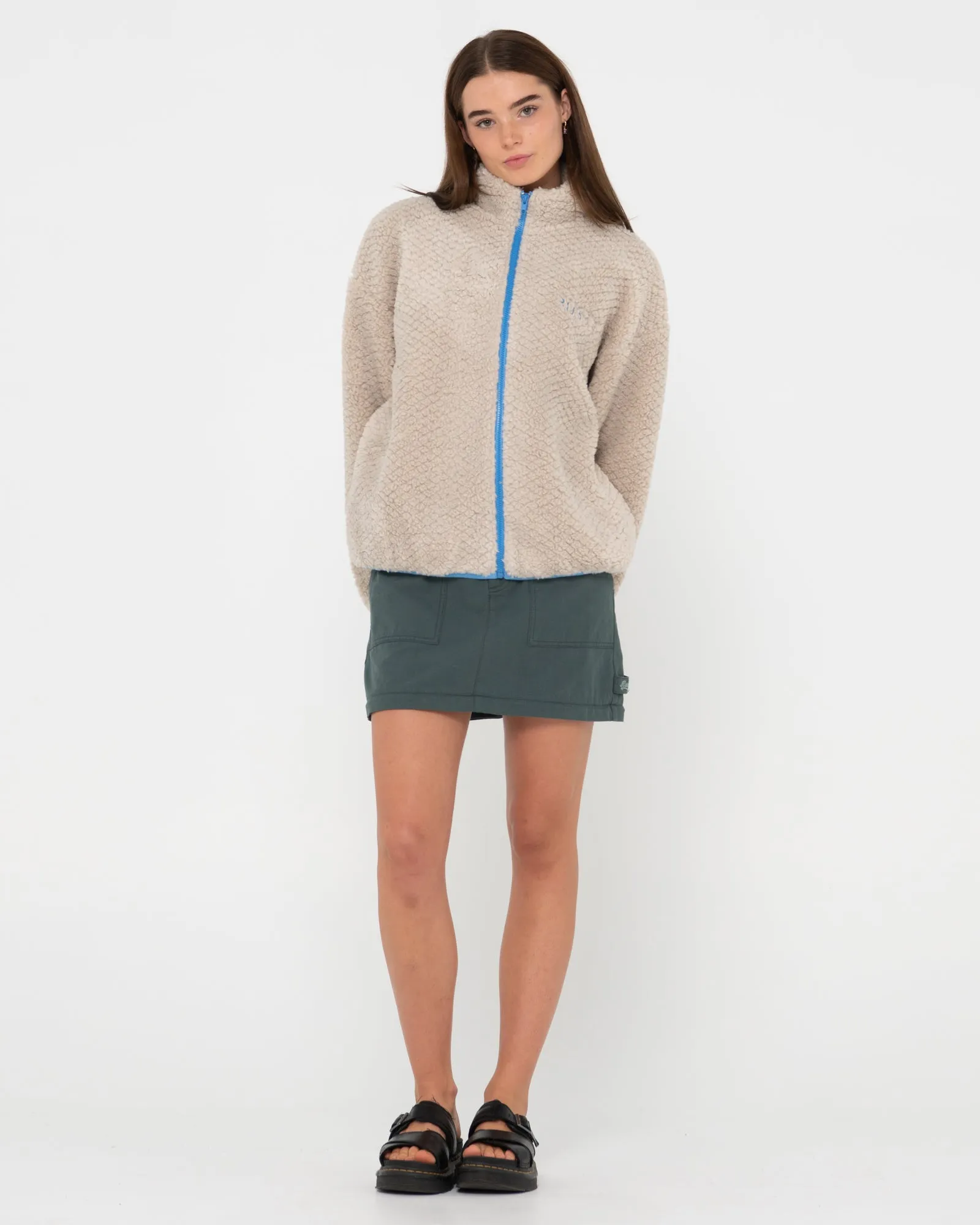 OLLIE SHERPA ZIP THROUGH FLEECE