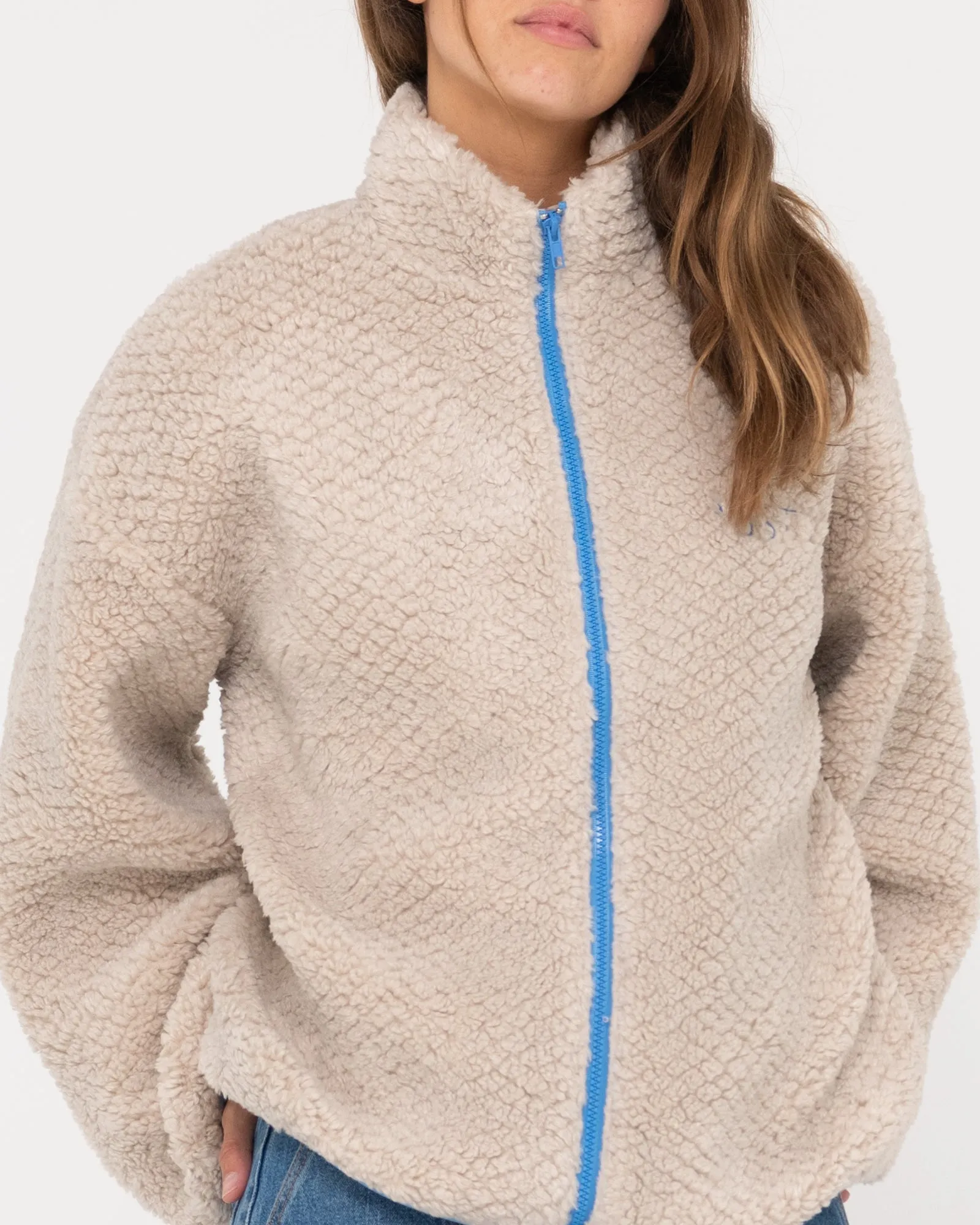 OLLIE SHERPA ZIP THROUGH FLEECE
