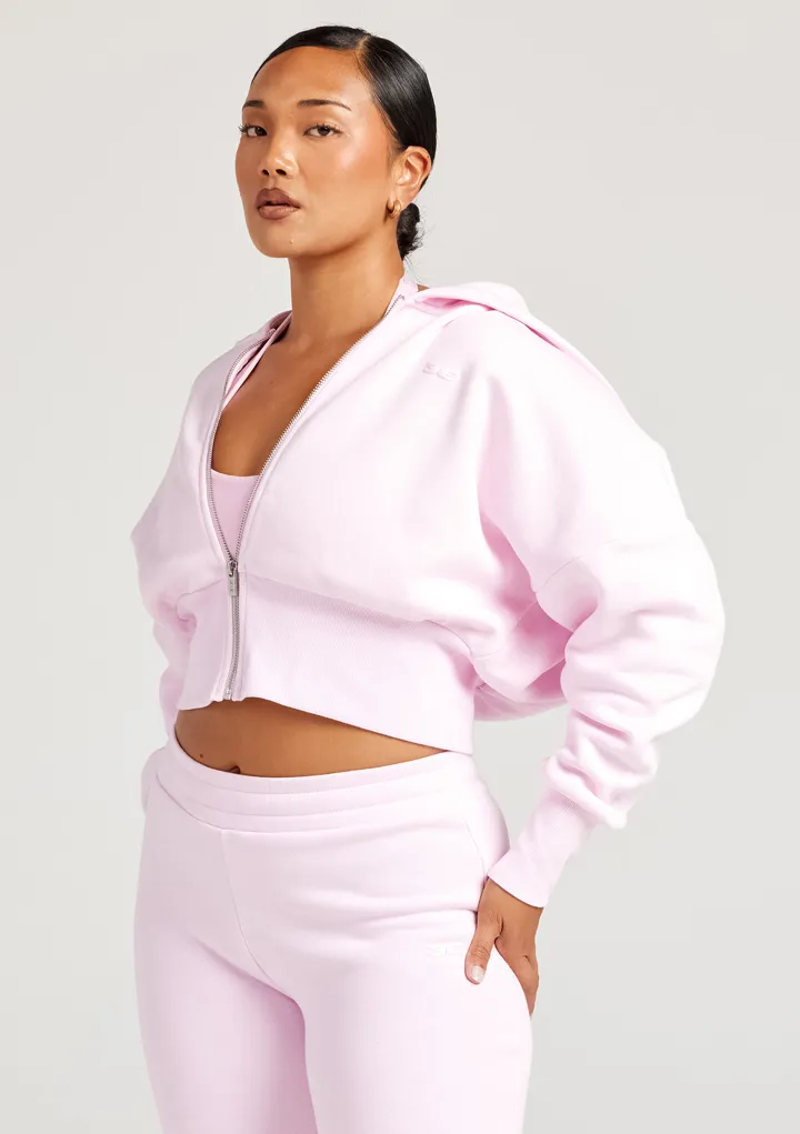 Omni Zip Through Hoodie - Pink