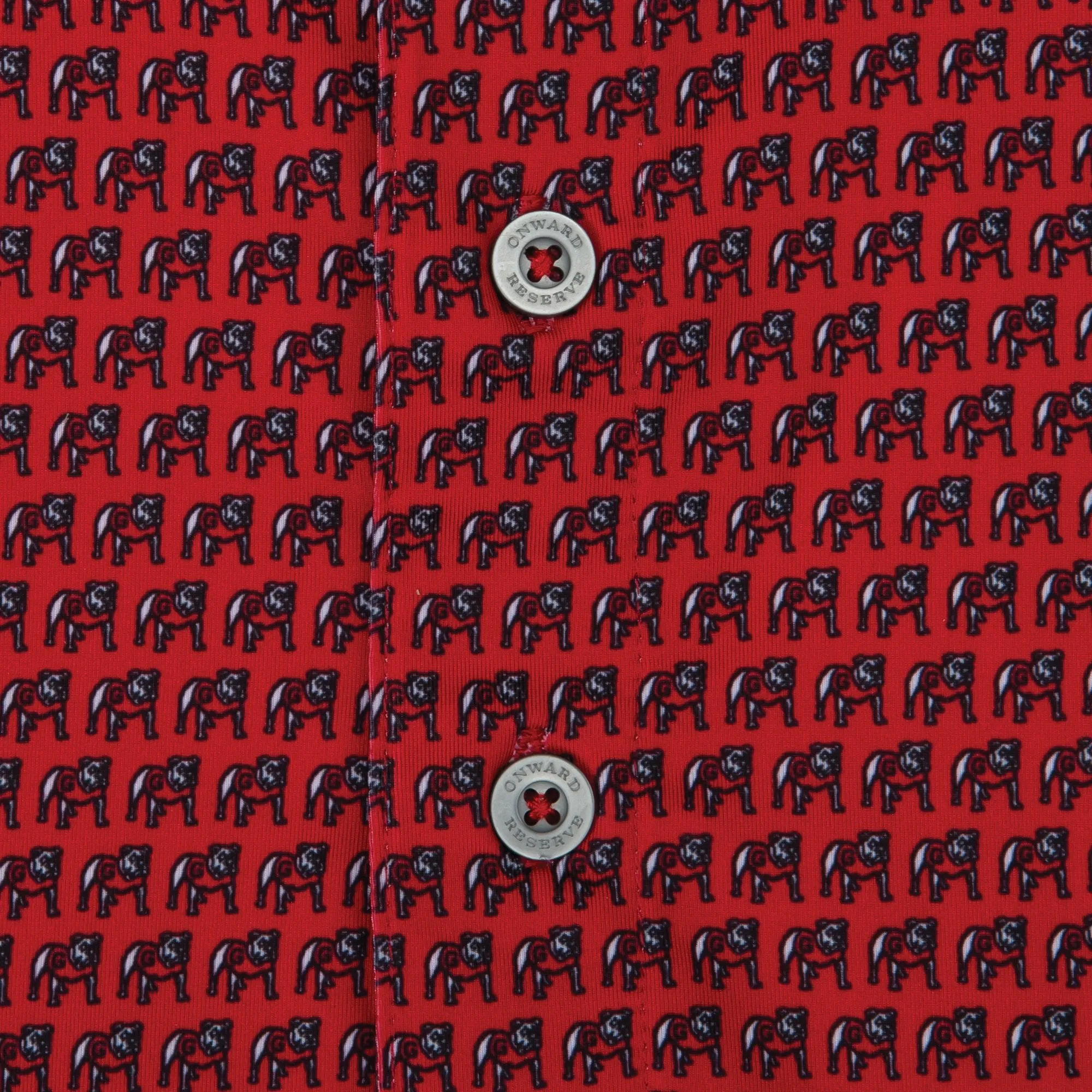 ONWARD RESERVE STANDING BULLDOG PRINTED POLO - RED