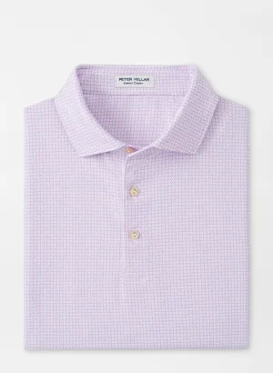 Orbit Performance Jersey Polo by Peter Millar - White w/ Blue Sea