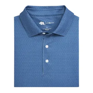 Out of Office Printed Performance Polo -Navy