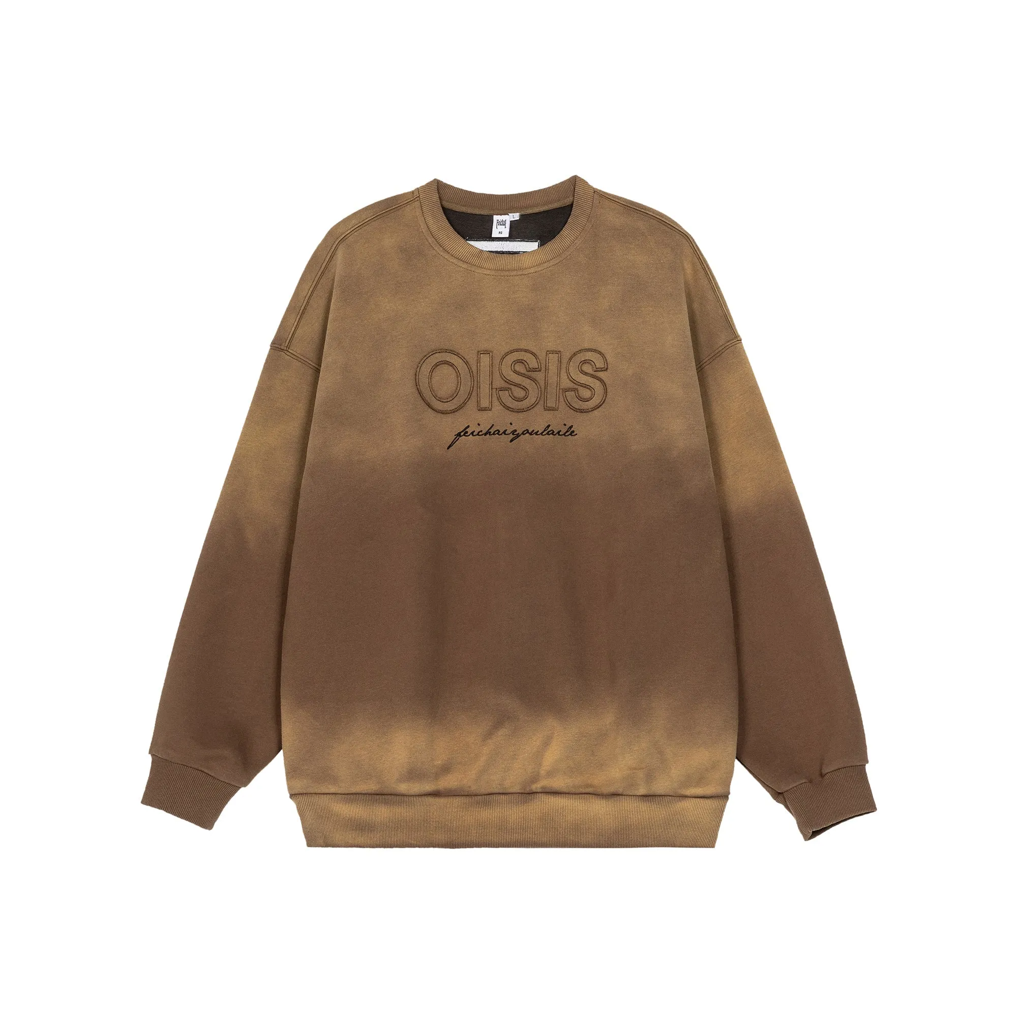 Oversized Crew Neck Gradient Sweatshirt