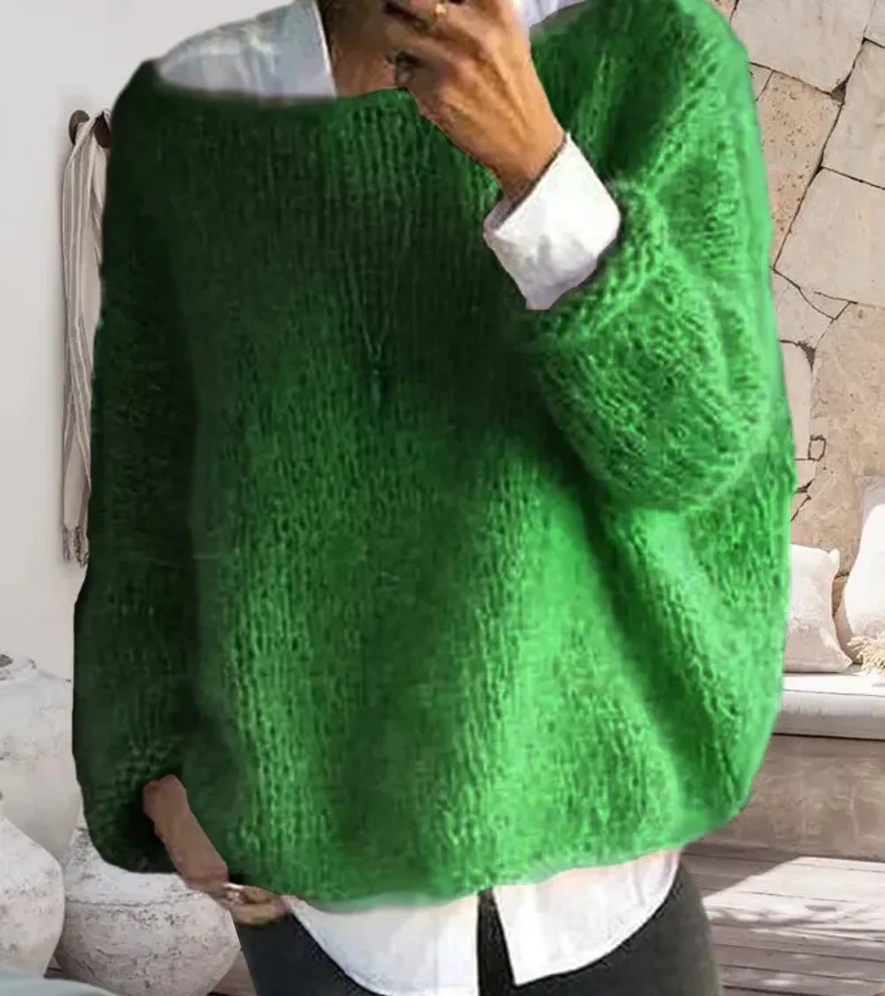 Oversized knitted women's sweater | soft and cozy