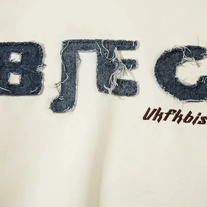 Oversized Letter Print Hoodie for Y2K Style and Comfort