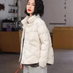 Oversized Plus Size Women's Down Winter Jackets New Fashion Stand Up Collar Ultra Lightweight Jacket Down Coat
