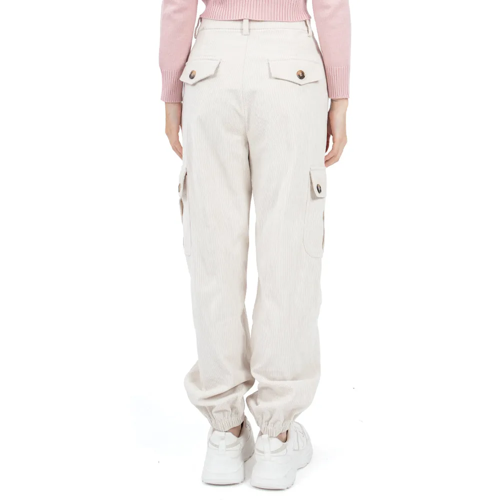 PANTALÓN PARA MUJER CON BOLSAS LATERALES Y PINZAS QUARRY