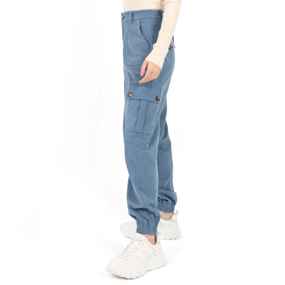 PANTALÓN PARA MUJER CON BOLSAS LATERALES Y PINZAS QUARRY