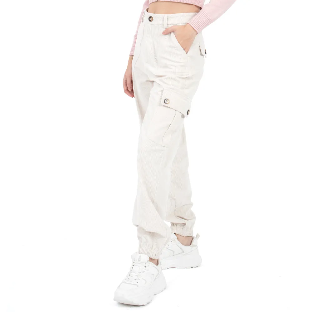 PANTALÓN PARA MUJER CON BOLSAS LATERALES Y PINZAS QUARRY