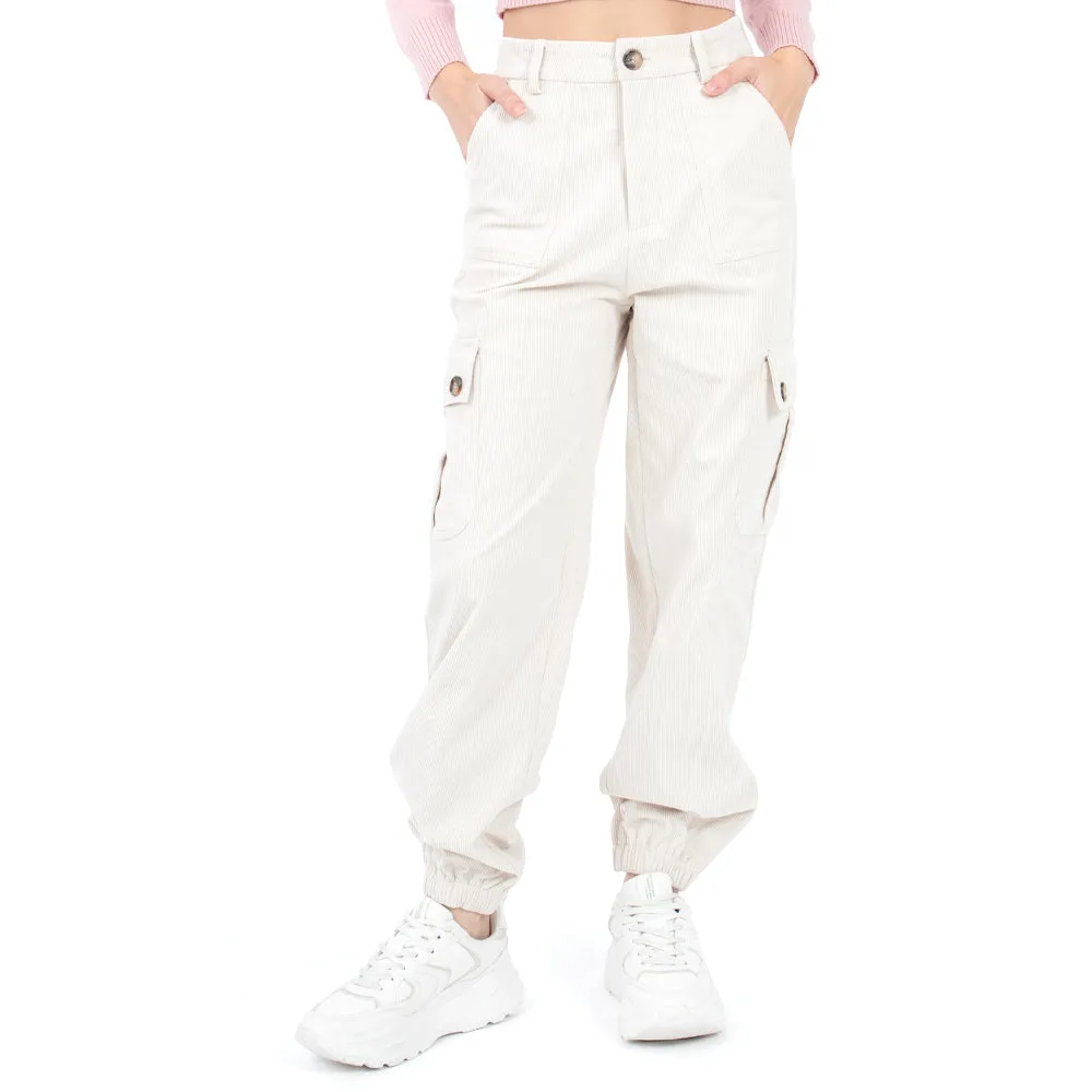PANTALÓN PARA MUJER CON BOLSAS LATERALES Y PINZAS QUARRY