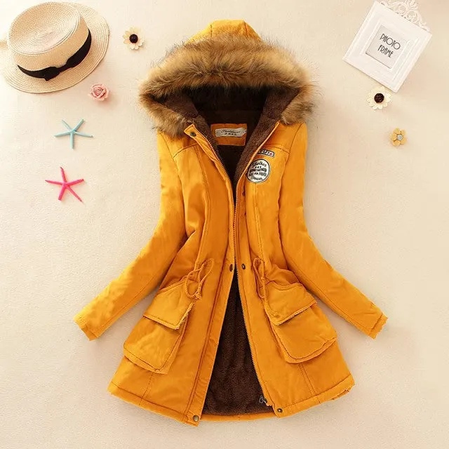 Parkas Female Women Coat Thickening Cotton Jacket Womens Outwear Parkas for Women
