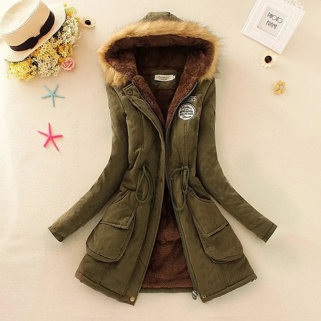 Parkas Female Women Coat Thickening Cotton Jacket Womens Outwear Parkas for Women
