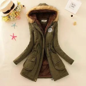Parkas Female Women Coat Thickening Cotton Jacket Womens Outwear Parkas for Women