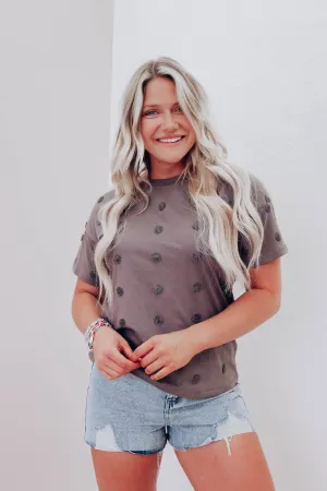 Percy Pom Pom Tee - Charcoal