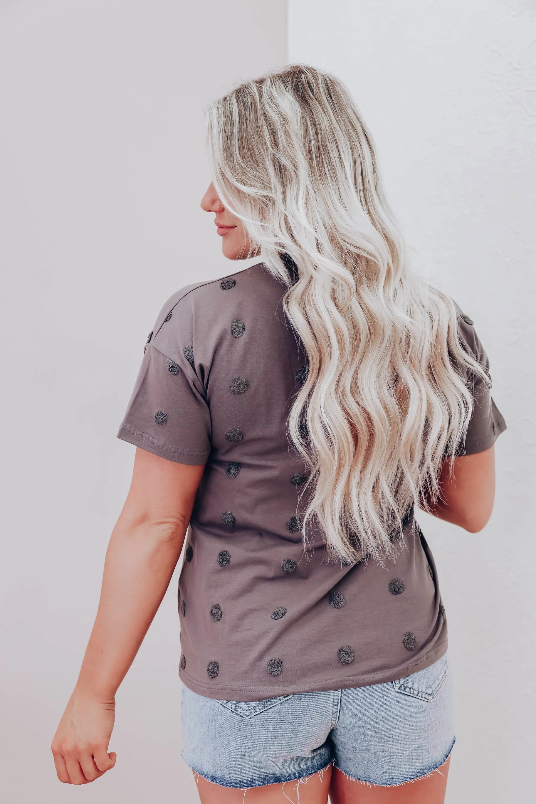 Percy Pom Pom Tee - Charcoal